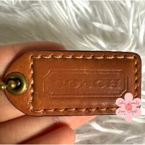 y2k 1.5" Vintage COACH Fob Bag Charm Hang tag Hangtag